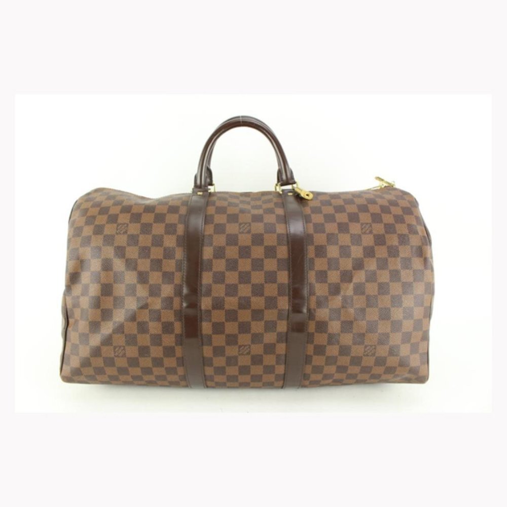 Louis Vuitton Damier Ebene Keepall 50 Duffle Bag Upcycle Ready 54lz429s